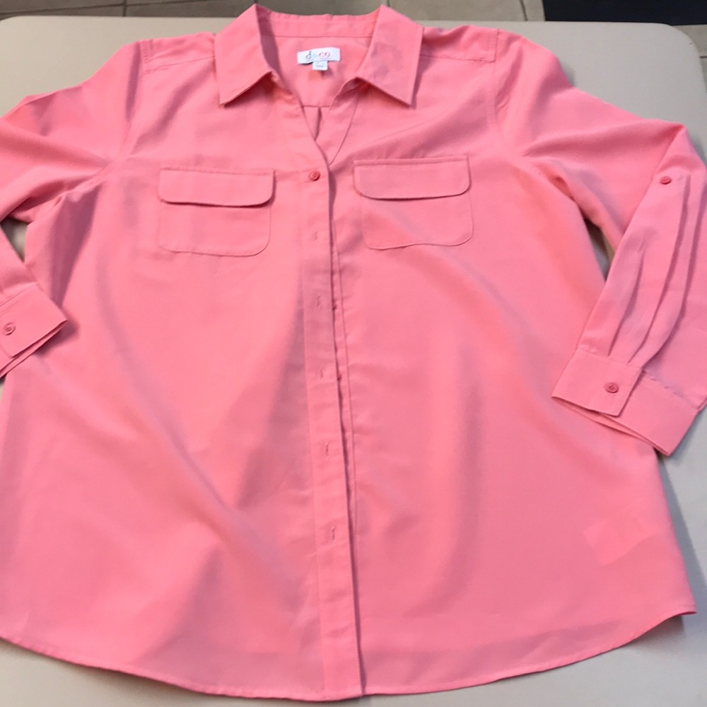 D & Co antique pink  blouse NWOT